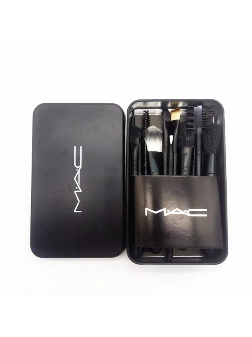 MAC Black Brush Set with Metal Case